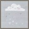 Sweet Dreams IV by Victoria Borges 16-in. W x 16-in. H. Canvas Wall Art Print Framed in Grey